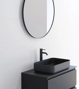 BATH DELUXE 01-080-09-02-00 - Kúpeľňové zrkadlo BORGSTED pr. 80 cm čierne