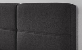 Posteľ Domango 140x200 cm, antracitovo šedá látka