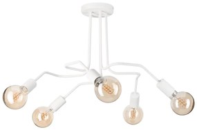 Prisadený luster MATYLDA 5xE27/60W/230V biela