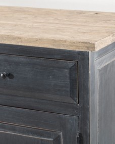 Komoda  240 x 48 x 94 old black &amp; natural
