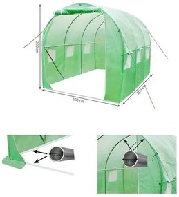 Záhradný fóliovník 3x2x2m Malatec