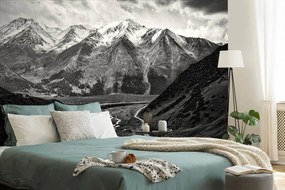 Fototapeta čiernobiela panoráma hôr