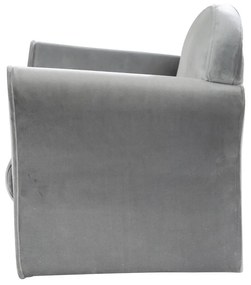 Svetlosivé zamatové detské kresielko Lil Sofa – Roba