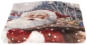 Plyšový pléd / deka Santa- 130 * 170 cm