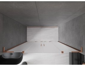 Mexen Velar L Duo, posuvné sprchové dvere do otvoru 180 cm, 8mm sklo námraza, ružové zlato, 871-180-003-32-60