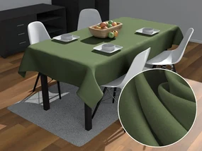 Biante Dekoračný obdĺžnikový obrus Rongo RG-081 Tmavý olivovo zelený 120x140 cm