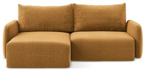 Oranžová rozkladacia/s úložným priestorom rohová pohovka (ľavý roh) Kalena – Makamii