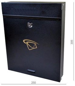 Poštová schránka 250x305x60mm, čierna