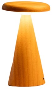 LED stolová lampa v prírodnej farbe s dreveným tienidlom (výška 14 cm) Sylva – Gingko