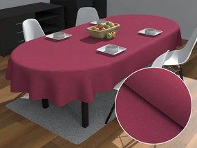 Biante Veľký dekoračný oválny obrus BKS-414 Malinovo červený 200x260 cm
