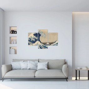 Obraz - Katsushika Hokusai, Under the Wave off Kanagawa, reprodukcia (90x60 cm)