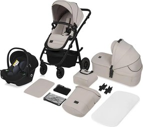 Lionelo - Kombinovaný kočík 3 v 1 AMBER PLUS béžovo-piesočný