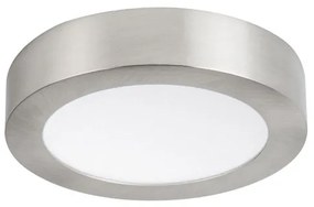 KANLUX Prisadené LED stropné osvetlenie DONO, 12W, denná biela, 17cm, okrúhle, strieborné