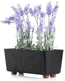 PLASTOVÝ KVETINÁČ SALVIA TX 28,5X17 CM ČIERNA