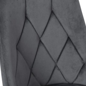 Jedálenská stolička LINCOLN zamatová, grafitová