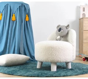 Detské kreslo PIXI, priemer 46 cm, biele