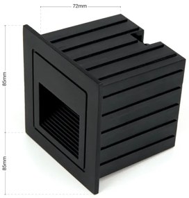 Orion AL 11-1217 - LED vestavné svietidlo LORO LED/2W/230V IP65 čierne