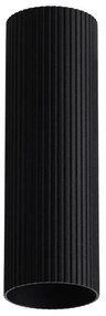 Minimalistické bodové svietidlo Lucas Ribbed Tube 50 čierna