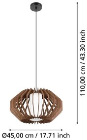 Eglo 900386 - Luster na lanku RUSTICARIA 1xE27/40W/230V