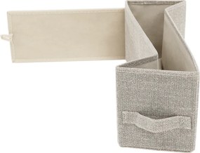 Komoda s látkovými zásuvkami OFELIA, biela