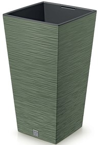 Vysoký plastový kvetináč DFSH400 39,5 cm - zelená