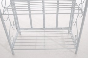 Kovová polica regál Sora - Biela