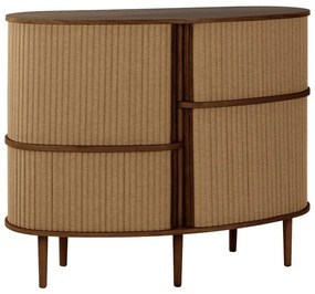 Hnedo-svetlohnedá skrinka v dekore duba s posuvnými dverami 120x100x50 cm Audacious – UMAGE