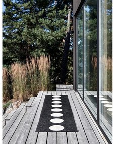 Čierno-biely vnútorný a vonkajší koberec 70x90 cm Vera Black – Pappelina