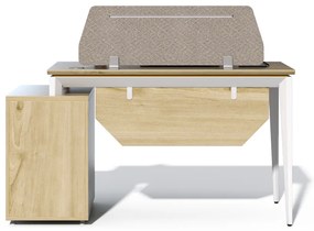 Kancelársky stôl so skrinkou Houseland Profit Max 03 1607 dub/biela