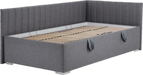 Posteľ s univerzálnym čelom Dafne 110x200 cm, holubia šedá tkanina