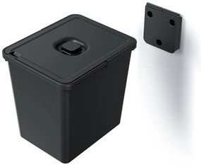 Závesný odpadkový kôš, 23 l, čierna