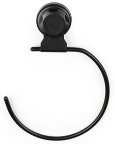 Čierny samodržiaci nástenný držiak na osušky Compactor Bestlock Black Belt And Towel Support