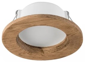 LED Podhľadové svietidlo WOODY SPOT LED/5,5W/230V 4000K orech ? 10 cm