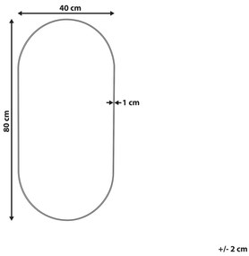 Oválne nástenné zrkadlo 40 x 80 cm strieborné ALFORTVILLE Beliani