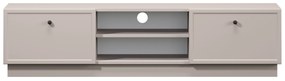 TV stolík Lorini 150 cm na sokli – kašmírová / čierne úchytky G