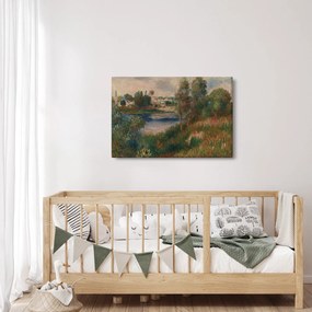 Obraz - Auguste Renoir, Landscape at Vetheuil, reprodukcia (90x60 cm)
