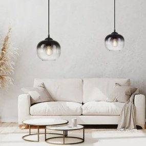 JUST LIGHT. 15420-18 - Luster na lanku ZEA 1xE27/25W/230V čierna