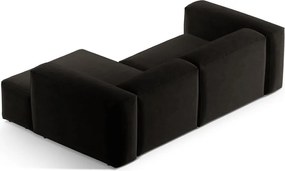 Čierna rohová pohovka (pravý roh/s leňoškou) Bergamo – Cosmopolitan Design