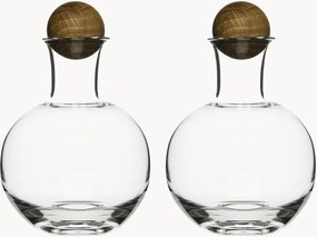 Ručne fúkané fľaše na korenie's drevenými zátkami Eden, 2 ks