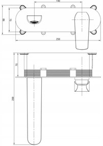 Cersanit City, podomietková umývadlová batéria s BOX, chrómová, S951-361
