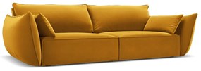 Zamatová pohovka v horčicovej farbe 208 cm Vanda – Mazzini Sofas