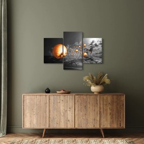 Obraz oranžových abstraktných gulí (90x60 cm)