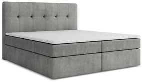 Sivá boxspring posteľ s úložným priestorom 140x200 cm Palta – Makamii