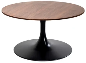 Wire Shickeria konferenčný stolík Ø80 cm čierny / orech
