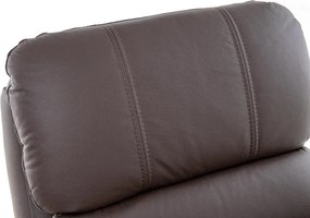 Kožené hojdacie kreslo s elektrickým polohovaním ELEGANT 1, tm. hnedá