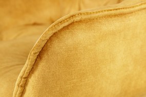 Barová stolička Milano horčicová žltá zamat