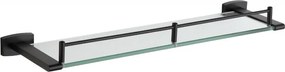 Mexen príslušenstvo, ZOJA sklenená polička, čierna, 7019137-70