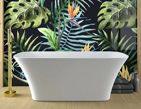 Besco Voľne stojaca vaňa z liateho mramoru Assos S-Line 160x70 BESCO-Typ výpuste: Click-Clack s horným čistením, chróm, BESCO-Rozmery: 160x70, BESCO-…