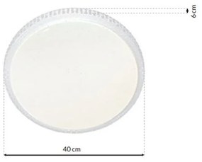 Stropné LED svietidlo Cruz, 1x LED 40w, 3000-6000k, w, s ovládačom