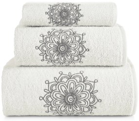 BAVLNENÝ UTERÁK SADA 30X50 CM, 50X90 CM, 70X140 CM KRÉMOVÁ